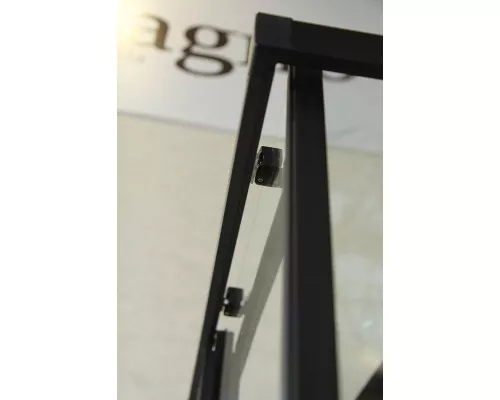 Купить Душевой уголок Cezares Eco 100x100 ECO-O-A-2-100-C-NERO профиль Черный матовый стекло прозрачное в магазине сантехники Santeh-Crystal.ru