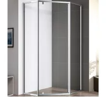 Душевой уголок Cezares Eco P-1 100х100 профиль Хром стекло прозрачное