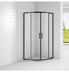 Душевой уголок Cezares Eco 90x90 ECO-O-R-2 профиль Черный стекло прозрачное