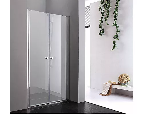 Купить Душевая дверь Cezares Elena 160 ELENA-W-B-2-160-P-Cr профиль Хром стекло рифленое в магазине сантехники Santeh-Crystal.ru