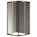 Душевой уголок Cezares Giubileo R2 80x80 GIUBILEO-R-2-80-SCORREVOLE-C-Br прозрачное стекло профиль Бронза
