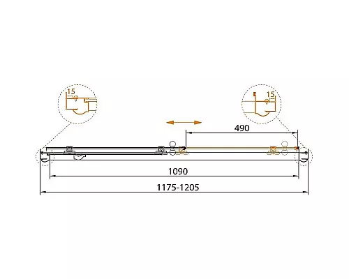 Заказать Душевая дверь Cezares Giubileo 120 GIUBILEO-BF-1-120-CP-Br профиль Бронза стекло прозрачное с матовым принтом в магазине сантехники Santeh-Crystal.ru
