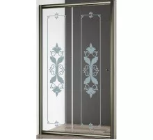 Душевая дверь Cezares Giubileo 120 GIUBILEO-BF-1-120-CP-Br профиль Бронза стекло прозрачное с матовым принтом