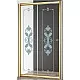 Приобрести Душевая дверь Cezares Giubileo BF 120 профиль Золото стекло прозрачное с матовым принтом в магазине сантехники Santeh-Crystal.ru