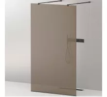 Душевая перегородка Cezares Liberta 80 LIBERTA-L-2-80-BR-NERO профиль Черный матовый стекло бронзовое