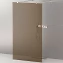 Душевая перегородка Cezares Liberta 100 LIBERTA-L-2-100-BR-Cr профиль Хром стекло бронзовое