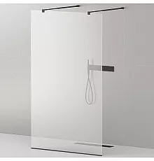 Душевая перегородка Cezares Liberta 130 LIBERTA-L-2-130-C-NERO профиль Черный матовый стекло прозрачное