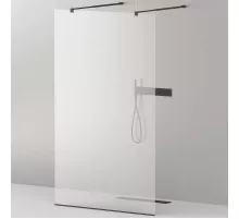 Душевая перегородка Cezares Liberta 115 LIBERTA-L-2-115-C-NERO профиль Черный матовый стекло прозрачное