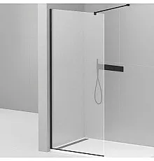 Душевая перегородка Cezares Liberta 105 LIBERTA-L-1-105-120-C-NERO профиль Черный матовый стекло прозрачное