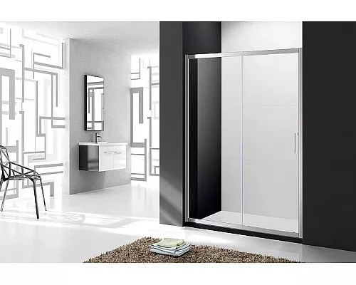 Купить Душевая дверь Cezares Molveno 130 MOLVENO-BF-1-130-C-Cr-IV профиль Хром стекло прозрачное в магазине сантехники Santeh-Crystal.ru