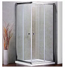 Душевой уголок Cezares Pratico A-2 80x80 PRATICO-A-2-80-C-Cr профиль Хром стекло прозрачное