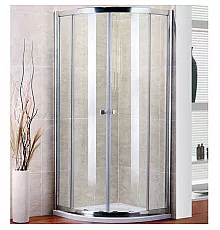 Душевой уголок Cezares Pratico R-2 90x90 PRATICO-R-2-90-C-Cr профиль Хром стекло прозрачное