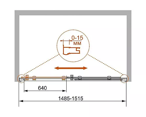 Заказать Душевая дверь Cezares Pratico 150 PRATICO-BF-1-150-C-Cr профиль Хром стекло прозрачное в магазине сантехники Santeh-Crystal.ru