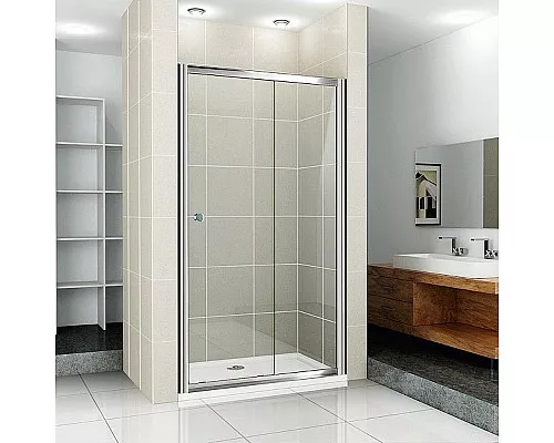 Приобрести Душевая дверь Cezares Pratico 105 PRATICO-BF-1-105-C-Cr профиль Хром стекло прозрачное в магазине сантехники Santeh-Crystal.ru