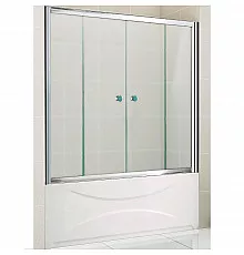 Шторка на ванну Cezares Pratico 170 PRATICO-VF-2-170/140-P-Cr профиль Хром стекло рифленое