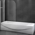 Шторка на ванну Cezares Relax 100 RELAX-V-11-100/140-C-Bi профиль Серый стекло прозрачное Шторка на ванну Cezares Relax 100 RELAX-V-11-100/140-C-Bi профиль Серый стекло прозрачное