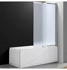 Шторка на ванну Cezares Slider 100 SLIDER-VF-11-100/150-P-Cr профиль Хром стекло рифленое