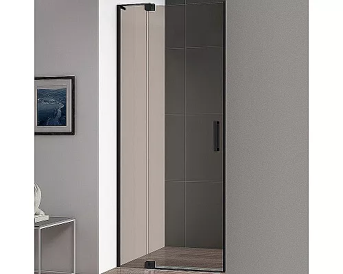 Купить Душевая дверь Cezares Slider 80 SLIDER-B-1-70/80-BR-NERO профиль Черный матовый стекло бронзовое в магазине сантехники Santeh-Crystal.ru