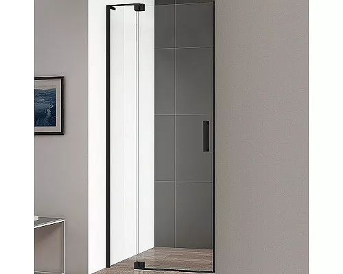 Купить Душевая дверь Cezares Slider 100 SLIDER-B-1-90/100-C-NERO профиль Черный матовый стекло прозрачное в магазине сантехники Santeh-Crystal.ru