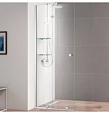 Душевая перегородка Cezares Stream 80 STREAM-BF-1-80-C-Cr профиль Хром стекло прозрачное