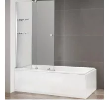 Шторка на ванну Cezares Stream VFS-11 90 профиль Хром стекло прозрачное