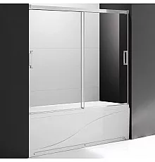 Шторка на ванну Cezares Tandem Soft VF-2 200х145 профиль Хром стекло прозрачное