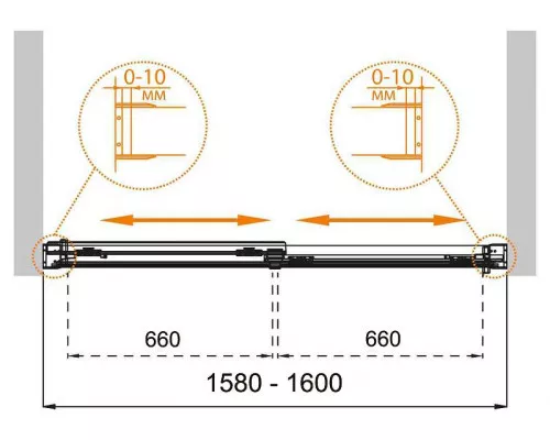 Заказать Шторка на ванну Cezares Tandem Soft 160x145 TANDEM-SOFT-VF-2-160/145-C-Cr-IV профиль Хром стекло прозрачное в магазине сантехники Santeh-Crystal.ru