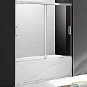 Шторка на ванну Cezares Tandem Soft 160x145 TANDEM-SOFT-VF-2-160/145-C-Cr-IV профиль Хром стекло прозрачное