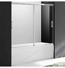 Шторка на ванну Cezares Tandem Soft 160x145 TANDEM-SOFT-VF-2-160/145-C-Cr-IV профиль Хром стекло прозрачное