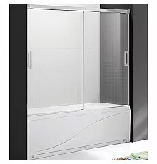 Шторка на ванну Cezares Tandem Soft 170 TANDEM-SOFT-VF-2-170/145-P-Cr профиль Хром стекло рифленое