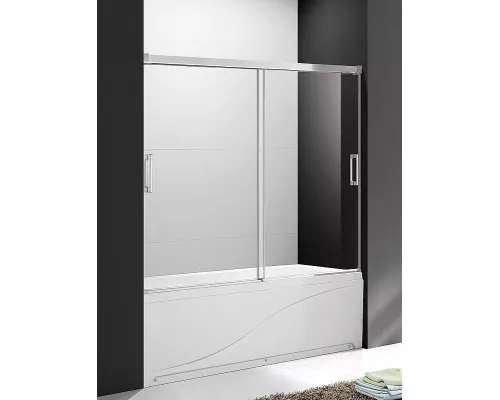 Купить Шторка на ванну Cezares Tandem Soft 180 TANDEM-SOFT-VF-2-180/145-P-Cr профиль Хром стекло рифленое в магазине сантехники Santeh-Crystal.ru