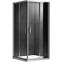 Душевой уголок Gemy Victoria 100x100 квадратный профиль Хром стекло прозрачное