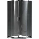 Душевой уголок Gemy Victoria 90х90 радиальный две дверцы профиль Хром стекло прозрачное