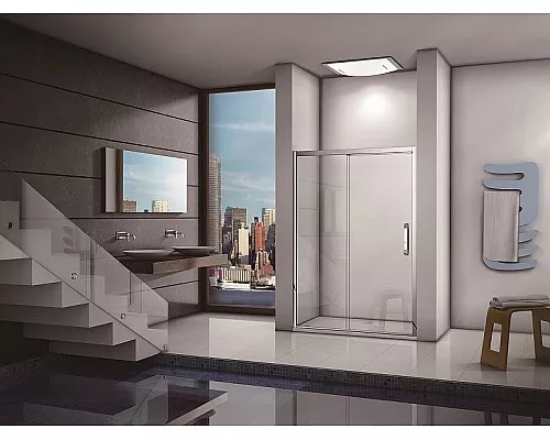 Купить Душевая дверь Good Door Antares WTW-130-C-CH 130 профиль Хром стекло прозрачное в магазине сантехники Santeh-Crystal.ru