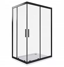 Душевой уголок Good Door Cofe CR-120-80-C-B 120x80 КФ00008 профиль Черный стекло прозрачное