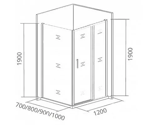 Приобрести Душевая дверь Good Door Cofe WTW-120-C-B 120 КФ00011 профиль Черный стекло прозрачное в магазине сантехники Santeh-Crystal.ru
