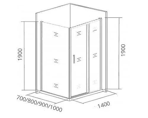Приобрести Душевая дверь Good Door Cofe WTW-140-C-B 140 КФ00013 профиль Черный стекло прозрачное в магазине сантехники Santeh-Crystal.ru