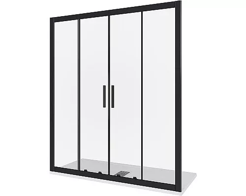 Купить Душевая дверь Good Door Cofe WTW-TD-160-C-B 160 КФ00015 профиль Черный стекло прозрачное в магазине сантехники Santeh-Crystal.ru