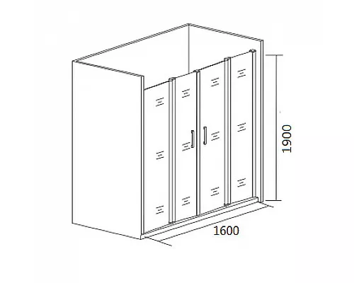 Купить Душевая дверь Good Door Cofe WTW-TD-160-C-B 160 КФ00015 профиль Черный стекло прозрачное в магазине сантехники Santeh-Crystal.ru