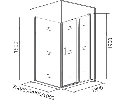 Заказать Душевая дверь Good Door Cofe WTW-130-C-CH 130 КФ00030 профиль Хром стекло прозрачное в магазине сантехники Santeh-Crystal.ru