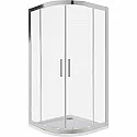 Душевой уголок Good Door Cofe R-90-C-CH 90x90 КФ00022 профиль Хром стекло прозрачное