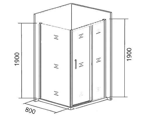 Купить Душевая стенка Good Door Cofe SP-80-C-CH 80 КФ00036 профиль Хром стекло прозрачное в магазине сантехники Santeh-Crystal.ru