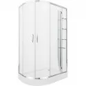 Душевой уголок Grossman Classic 120х80 R GR-9120R профиль Хром стекло прозрачное