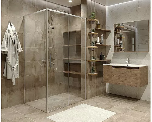 Купить Душевая дверь Grossman Fly 110 GR-D110Fl1 профиль Хром стекло прозрачное в магазине сантехники Santeh-Crystal.ru