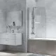 Купить Шторка на ванну Iddis Ray 90х140 RAY6CS9i90 профиль Хром стекло прозрачное в магазине сантехники Santeh-Crystal.ru
