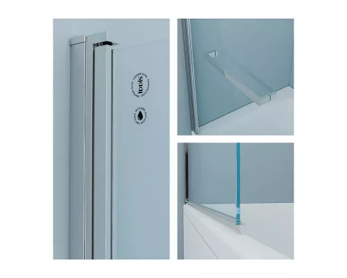Купить Шторка на ванну Iddis Ray 90х140 RAY6CS9i90 профиль Хром стекло прозрачное в магазине сантехники Santeh-Crystal.ru