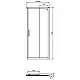 Купить Душевая дверь Ideal Standard Connect 2 90 K9261EO профиль Хром стекло прозрачное в магазине сантехники Santeh-Crystal.ru