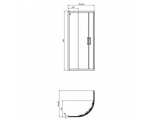 Заказать Душевой уголок Ideal Standard Connect 2 90х90 K9251V3 профиль Черный стекло прозрачное в магазине сантехники Santeh-Crystal.ru