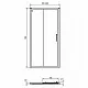 Купить Душевая дверь Ideal Standard Connect 2 100 K9273V3 профиль Черный стекло прозрачное в магазине сантехники Santeh-Crystal.ru