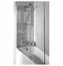 Шторка на ванну Jacob Delafon Bain Douche Neo 100х140 E4931-GA профиль Хром стекло прозрачное